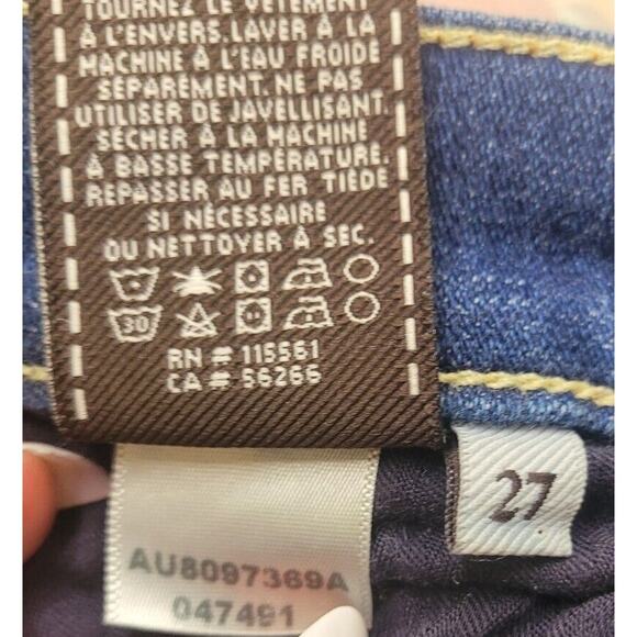 7 For All Mankind Gwenevere Skinny Jeans Women’s 26x27 Mid Rise Medium Wash - Picture 7 of 7